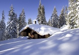 Kitzbühel - Hütte im Schnee